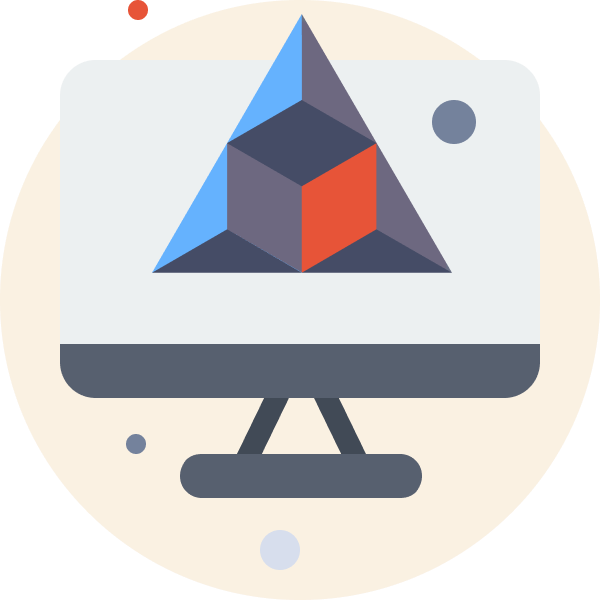 3D Triangular Icon